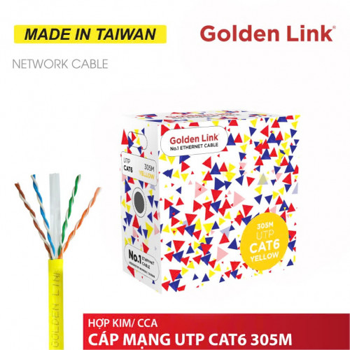 CÁP MẠNG GOLDEN LINK CAT6 UTP CCA - 305m