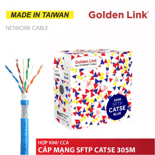 CÁP MẠNG GOLDEN LINK CAT5E SFTP - 305m